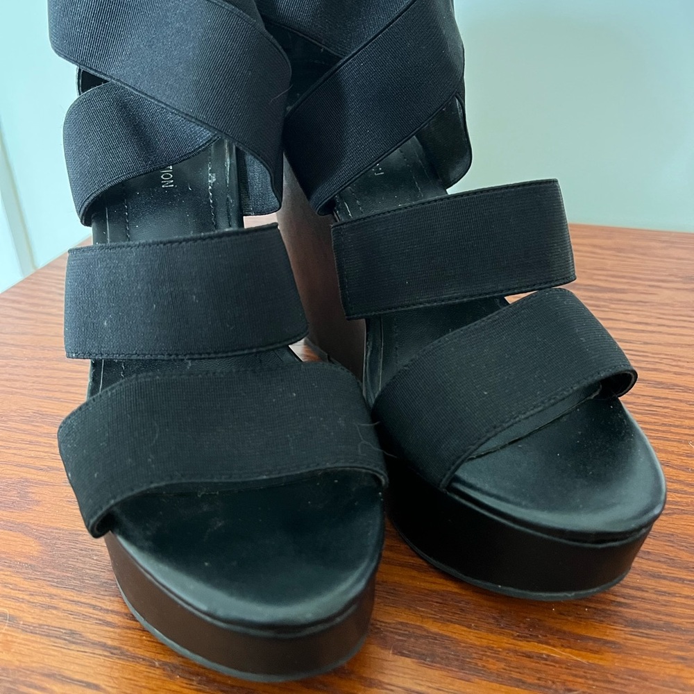 BCBGeneration Black Wedge Heel